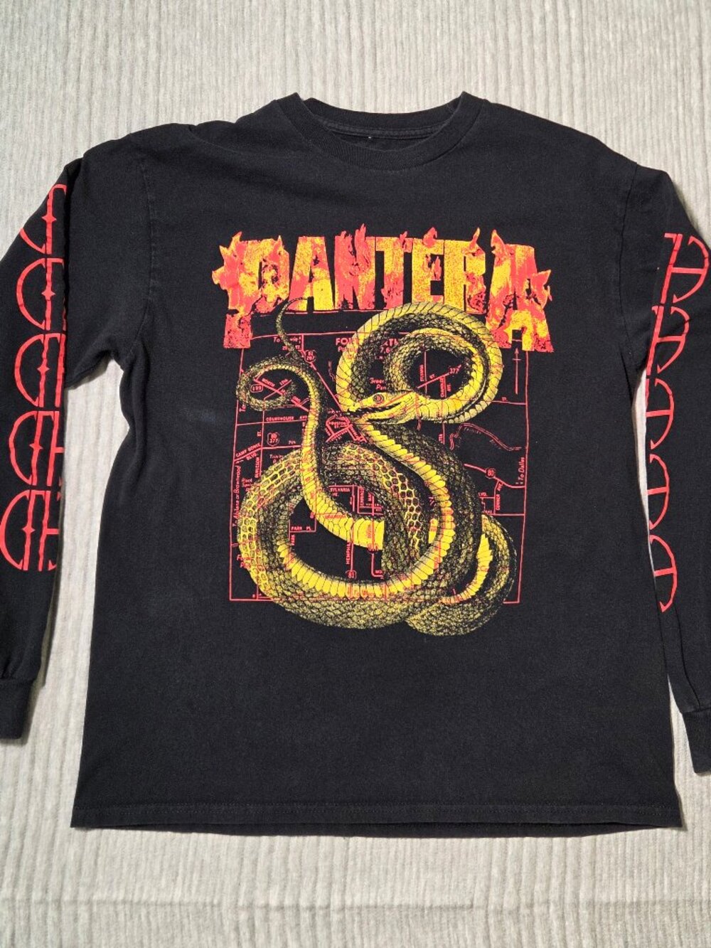 Pantera World Tour 2023 Long Sleeve Band T-Shirt Men's Medium Snake Graphic Meta